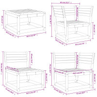 vidaXL 5-tlg. Garten-Lounge-Set Kiefernholz Impr&auml;gniert