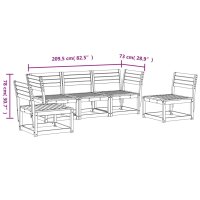 vidaXL 5-tlg. Garten-Sofagarnitur Massivholz Douglasie