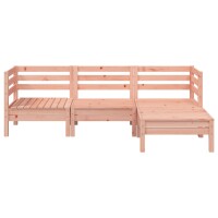 vidaXL Gartensofa 3-Sitzer mit Hocker Massivholz Douglasie