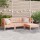 vidaXL Gartensofa 3-Sitzer mit Hocker Massivholz Douglasie