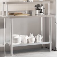 vidaXL Küchen-Arbeitstisch mit Aufsatzboard...