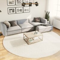 vidaXL Teppich Shaggy Hochflor Modern Creme Ø 280 cm