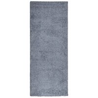 vidaXL Teppich Shaggy Hochflor Modern Blau 80x200 cm