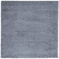 vidaXL Teppich Shaggy Hochflor Modern Blau 200x200 cm