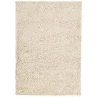 vidaXL Teppich Shaggy Hochflor Modern Golden 140x200 cm