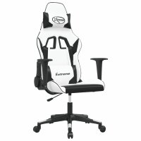 vidaXL Gaming-Stuhl mit Massagefunktion Weiß und...