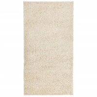 vidaXL Teppich Shaggy Hochflor Modern Golden 80x150 cm