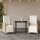 vidaXL 3-tlg. Bistro-Set mit Kissen Beige Poly Rattan