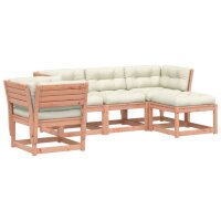 vidaXL 5-tlg. Garten-Lounge-Set mit Kissen Massivholz Douglasie