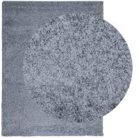 vidaXL Teppich Shaggy Hochflor Modern Blau 300x400 cm