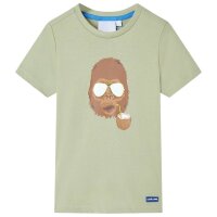 Kinder-Kurzarmshirt Hellkhaki 140