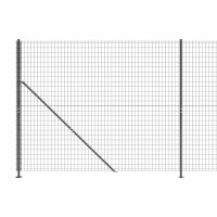 vidaXL Maschendrahtzaun mit Bodenflansch Anthrazit 1,8x10 m