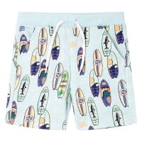 Kindershorts mit Kordelzug Sanftblau Melange 116