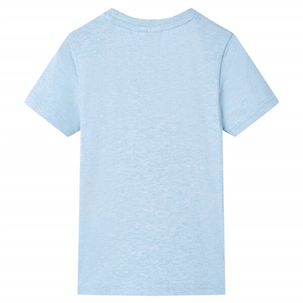 Kinder-T-Shirt Hellblau Melange 104