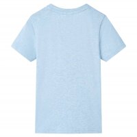 Kinder-T-Shirt Hellblau Melange 104