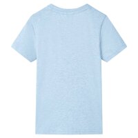 Kinder-T-Shirt Hellblau Melange 128