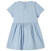 Kinderkleid mit Rüschen Hellblau 104