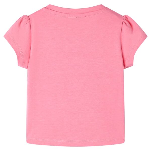 Kinder-T-Shirt Helles Neonrosa 116