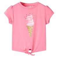 Kinder-T-Shirt Helles Neonrosa 116