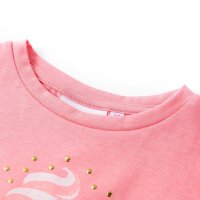 Kinder-T-Shirt Helles Neonrosa 116