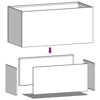 vidaXL Pflanzk&uuml;bel Silbern 62x30x29 cm Verzinkter Stahl