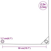 vidaXL Abdeckplane Anthrazit 2,5x3,5 m 600 g/m²