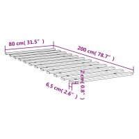 vidaXL Lattenrost 80x200 cm Massivholz Kiefer