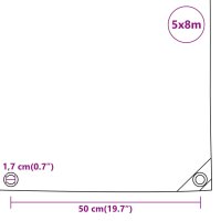 vidaXL Abdeckplane Gr&uuml;n 5x8 m 600 g/m&sup2;