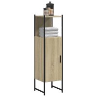 vidaXL Badschrank Sonoma-Eiche 33x33x120,5 cm Holzwerkstoff