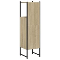 vidaXL Badschrank Sonoma-Eiche 33x33x120,5 cm Holzwerkstoff