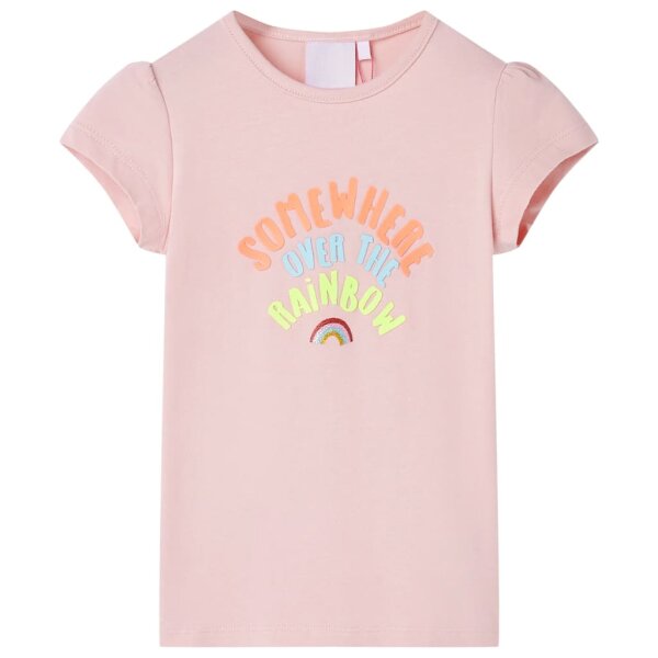 Kinder-T-Shirt Hellrosa 128