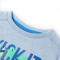 Kinder-Sweatshirt Hellblau Melange 116