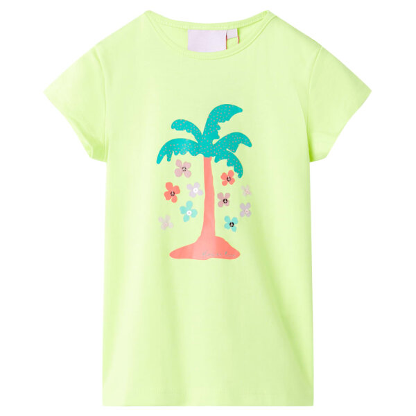 Kinder-T-Shirt Neongelb 92