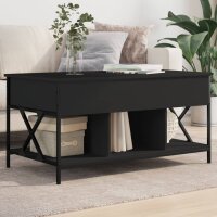 vidaXL Couchtisch Schwarz 100x55x50 cm Holzwerkstoff und Metall