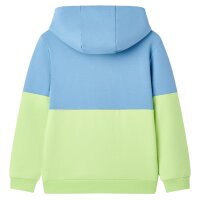 Kinder-Kapuzenpullover Blau und Zartgelb 140