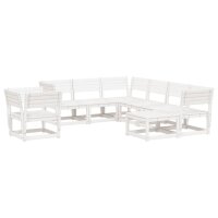 vidaXL 8-tlg. Garten-Lounge-Set Wei&szlig; Massivholz Kiefer