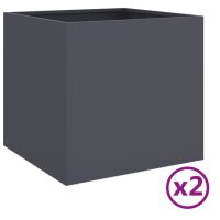 vidaXL Pflanzkübel 2 Stk. Anthrazit 49x47x46 cm...