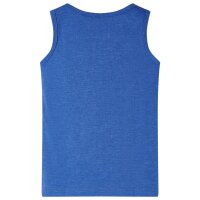 Kinder-Tanktop Blau Melange 128