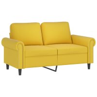 vidaXL 2-Sitzer-Sofa Gelb 120 cm Samt