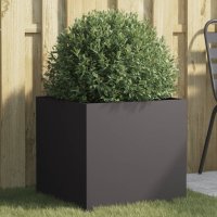 vidaXL Pflanzkübel Schwarz 49x47x46 cm Kaltgewalzter...