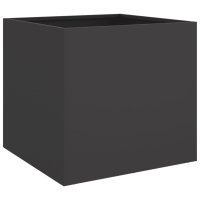 vidaXL Pflanzkübel Schwarz 49x47x46 cm Kaltgewalzter...