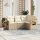 vidaXL 4-tlg. Garten-Sofagarnitur mit Kissen Beige Poly Rattan