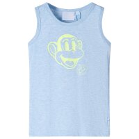 Kinder-Tanktop Hellblau Melange 128