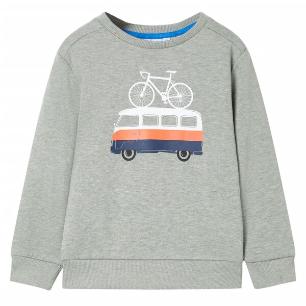 Kinder-Sweatshirt Hellkhaki Melange 104