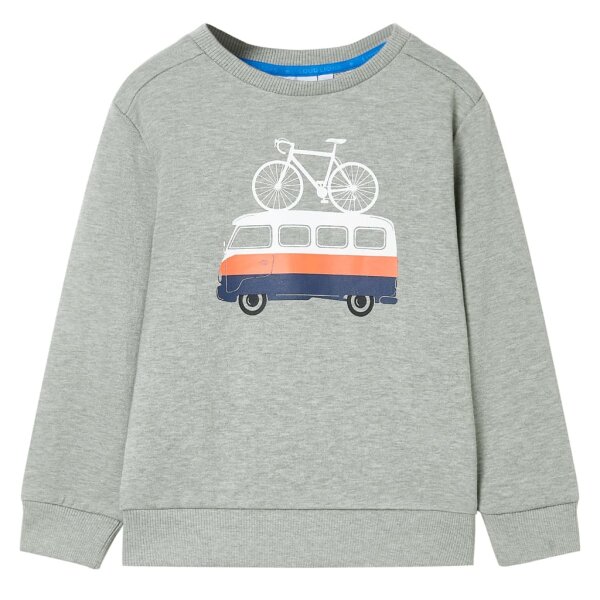 Kinder-Sweatshirt Hellkhaki Melange 128