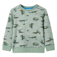 Kinder-Sweatshirt Hellkhaki Melange 128