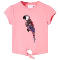 Kinder-T-Shirt Neonrosa 140