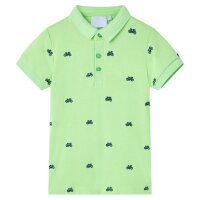 Kinder-Poloshirt Neongr&uuml;n 128