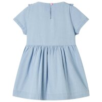 Kinderkleid mit Rüschen Hellblau 92