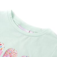 Kinder-T-Shirt Helles Minzgr&uuml;n 104